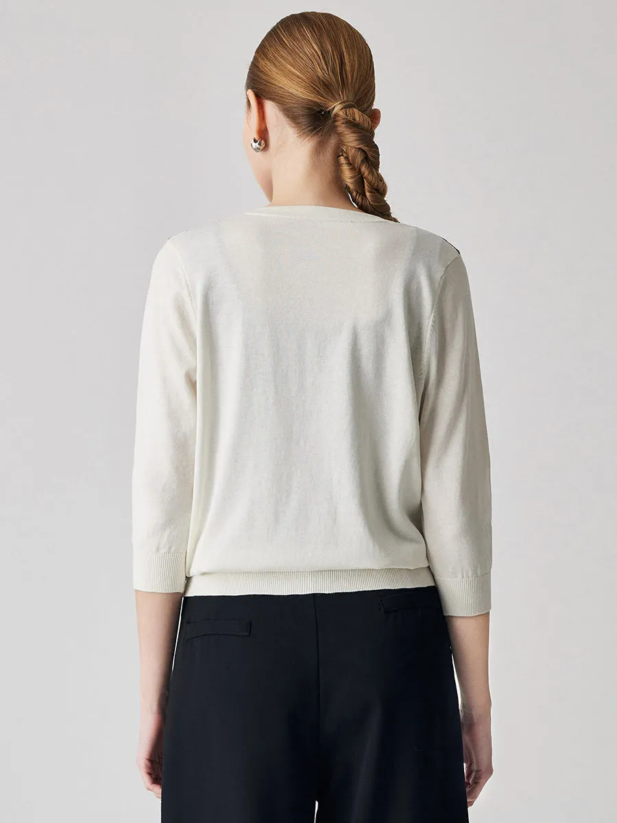 Women's Floral Patterned Button-Down Cardigan sold by COMOBOCA product image thumbnail 3