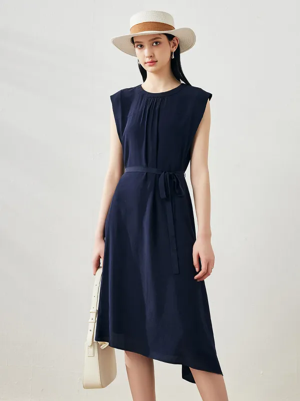 100% Mulberry Silk Women's Sleeveless Midi Dress sold by COMOBOCA