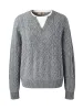 100% Wool Women's V-Neck Cable Knit Sweater sold by COMOBOCA