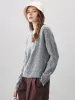 100% Wool Women's V-Neck Cable Knit Sweater sold by COMOBOCA