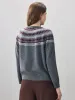 100% Wool Women's Geometric Fair Isle Knit Sweater sold by COMOBOCA