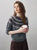 100% Wool Women's Geometric Fair Isle Knit Sweater sold by COMOBOCA
