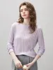 Women's Ribbed Round Neck Knit Sweater sold by COMOBOCA