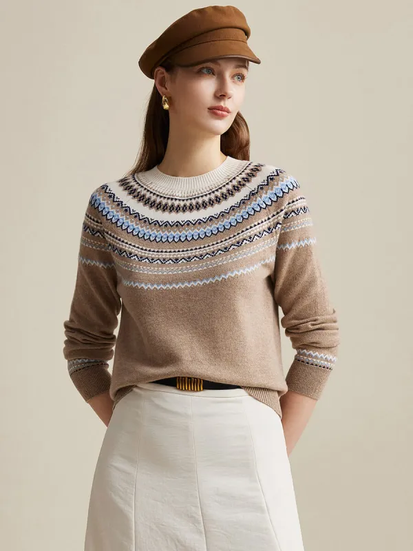 100% Wool Women's Fair Isle Sweater sold by COMOBOCA