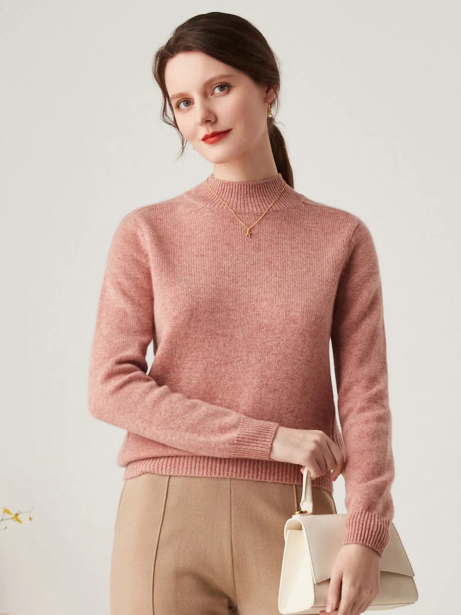 100% Cashmere Women's Mock Neck Knit Sweater sold by COMOBOCA product image thumbnail 5