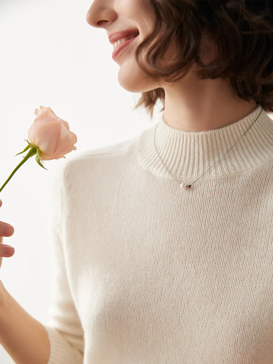 100% Cashmere Women's Mock Neck Knit Sweater sold by COMOBOCA product image thumbnail 2