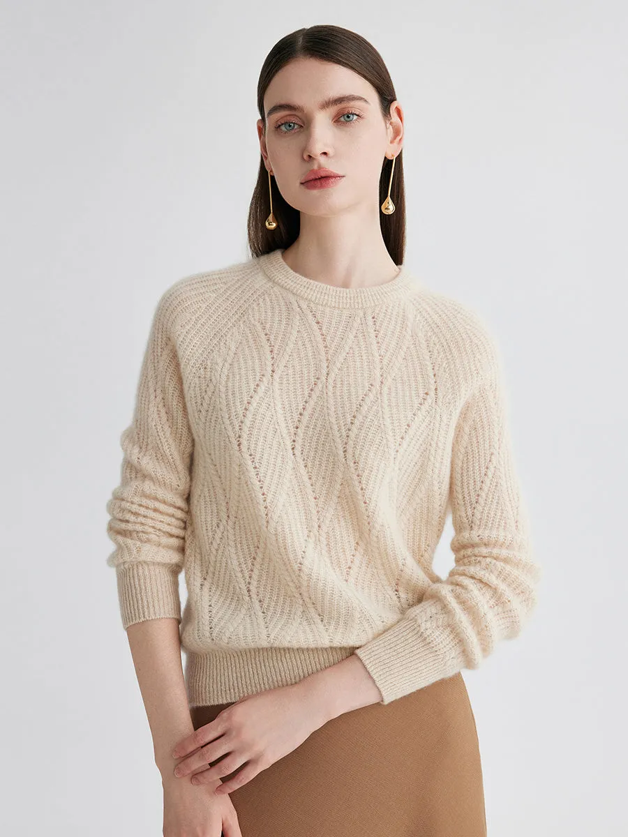 100% Cashmere Women's Cable Knit Sweater sold by COMOBOCA
