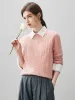 100% Cashmere Women's Cable Heart Patterned Knit Sweater sold by COMOBOCA