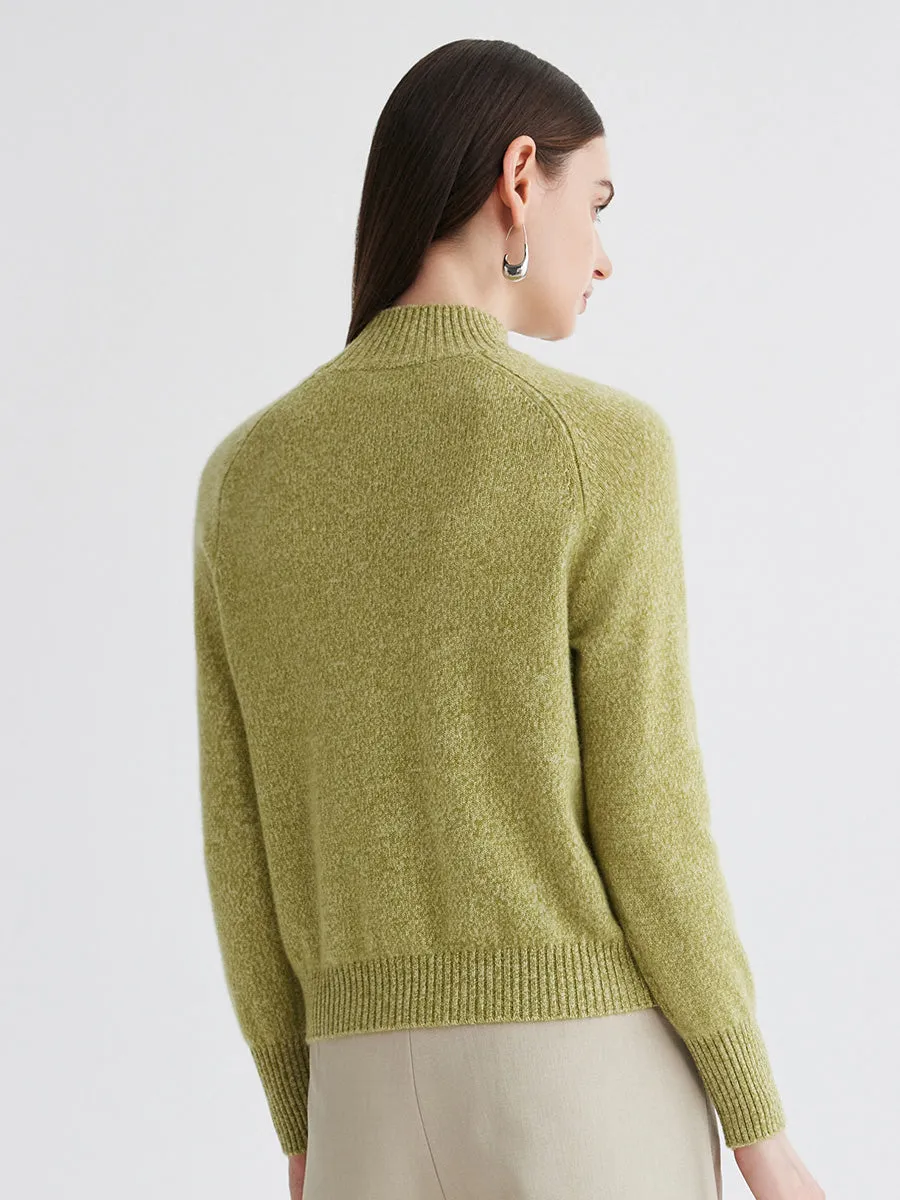 100% Cashmere Women's Cable Knit Mock Neck Sweater sold by COMOBOCA product image thumbnail 4