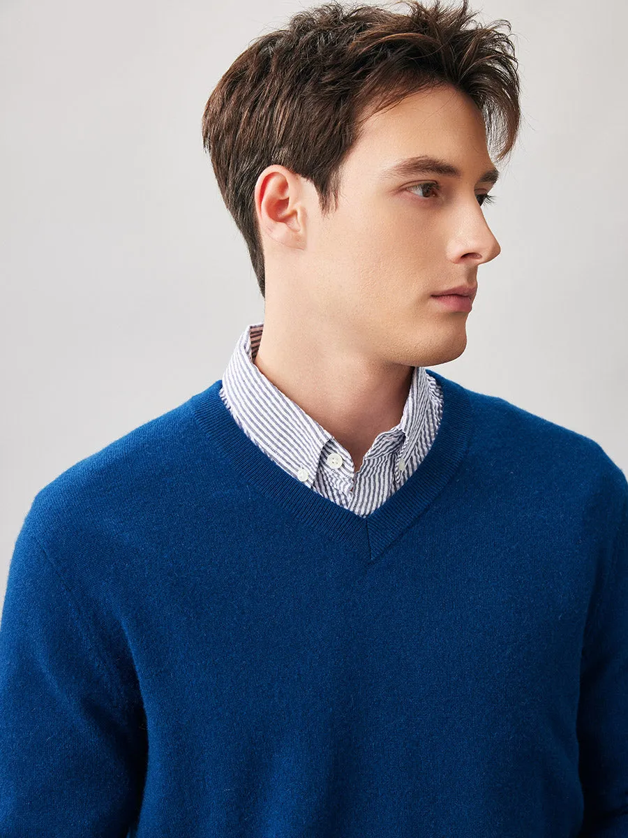 100% Cashmere Men's V-Neck Sweater sold by COMOBOCA product image thumbnail 5