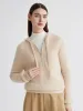 100% Cashmere Women's Half Zip Hoodie sold by COMOBOCA