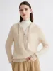100% Cashmere Women's Half Zip Hoodie sold by COMOBOCA