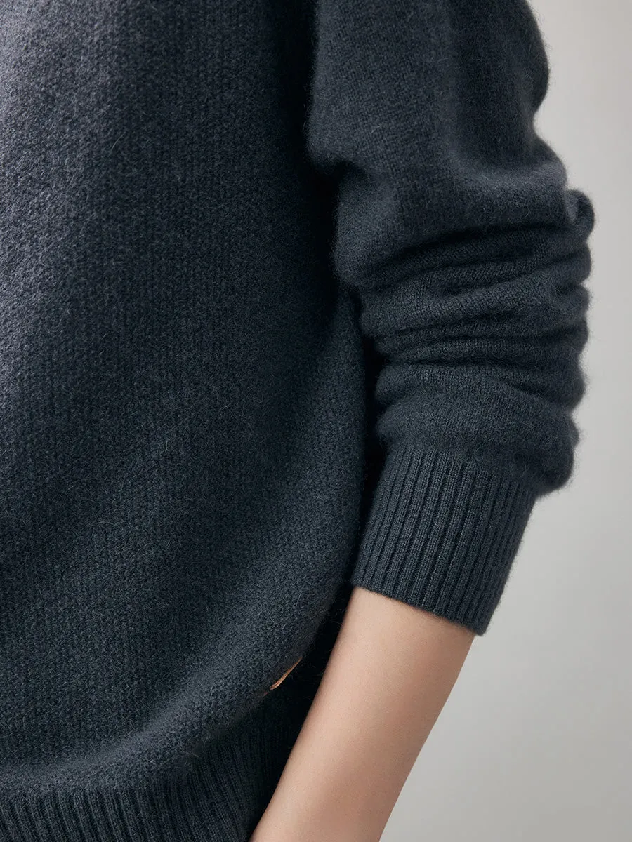 100% Cashmere Women's Double Zip Hoodie sold by COMOBOCA product image thumbnail 5