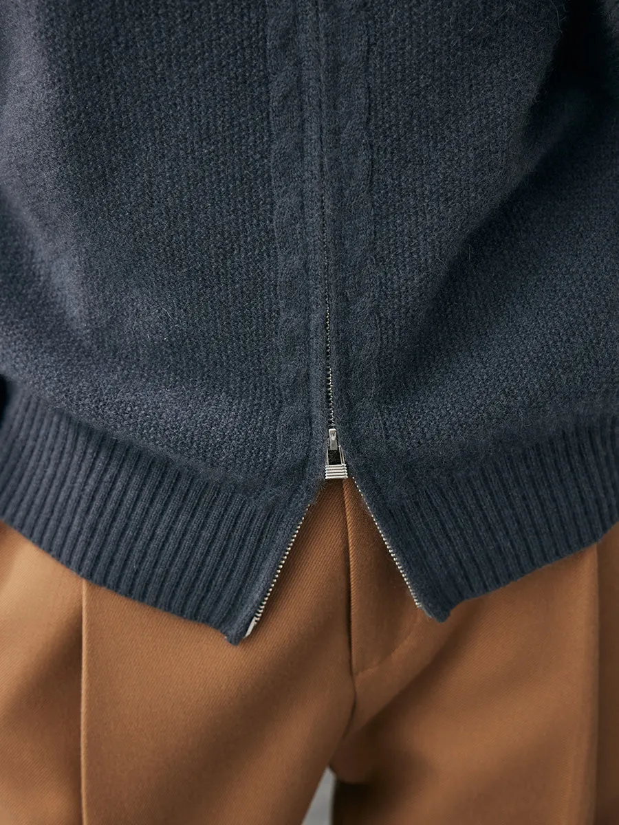 100% Cashmere Women's Double Zip Hoodie sold by COMOBOCA product image thumbnail 4