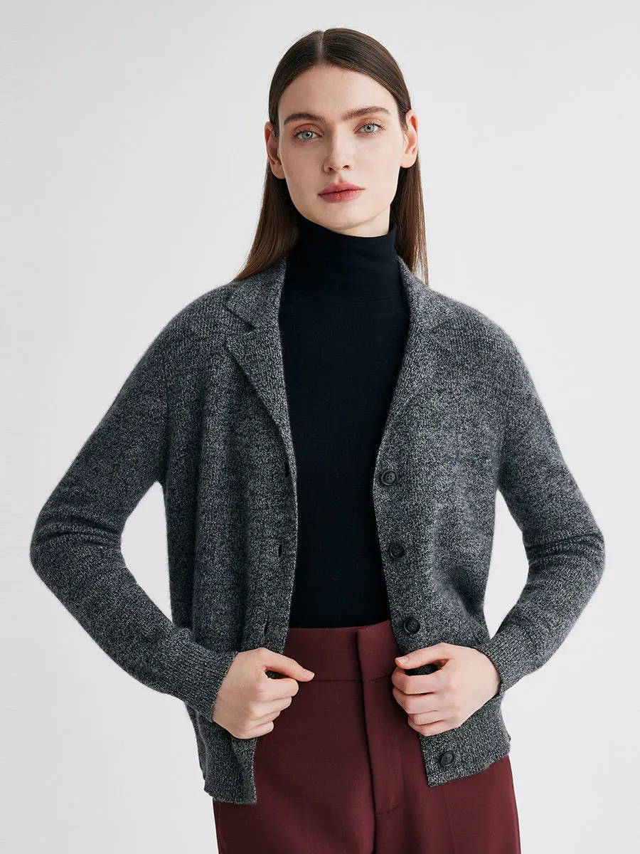 100% Cashmere Women's Shawl Collar Button Up Knit Cardigan sold by COMOBOCA product image thumbnail 4