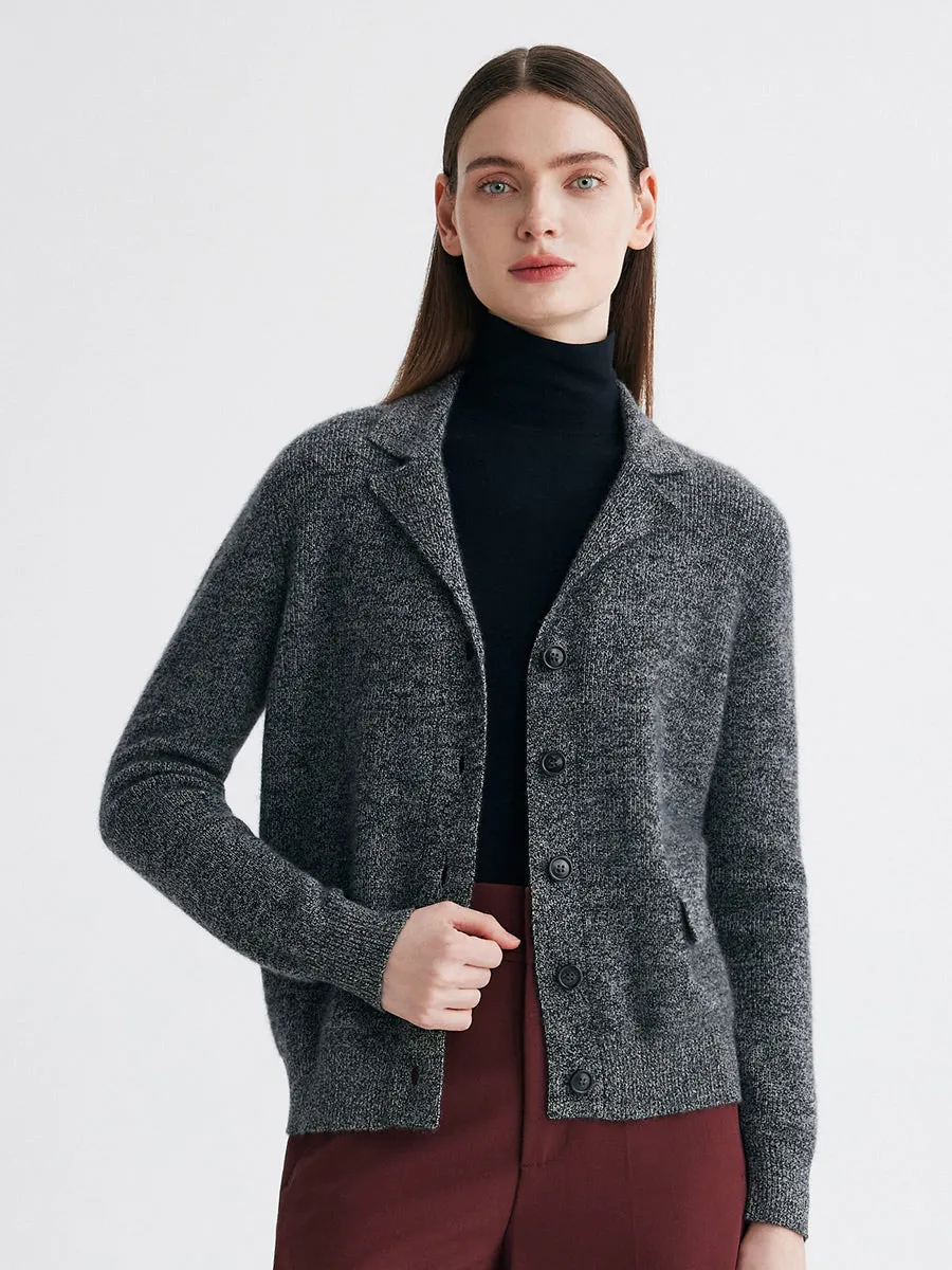 100% Cashmere Women's Shawl Collar Button Up Knit Cardigan sold by COMOBOCA