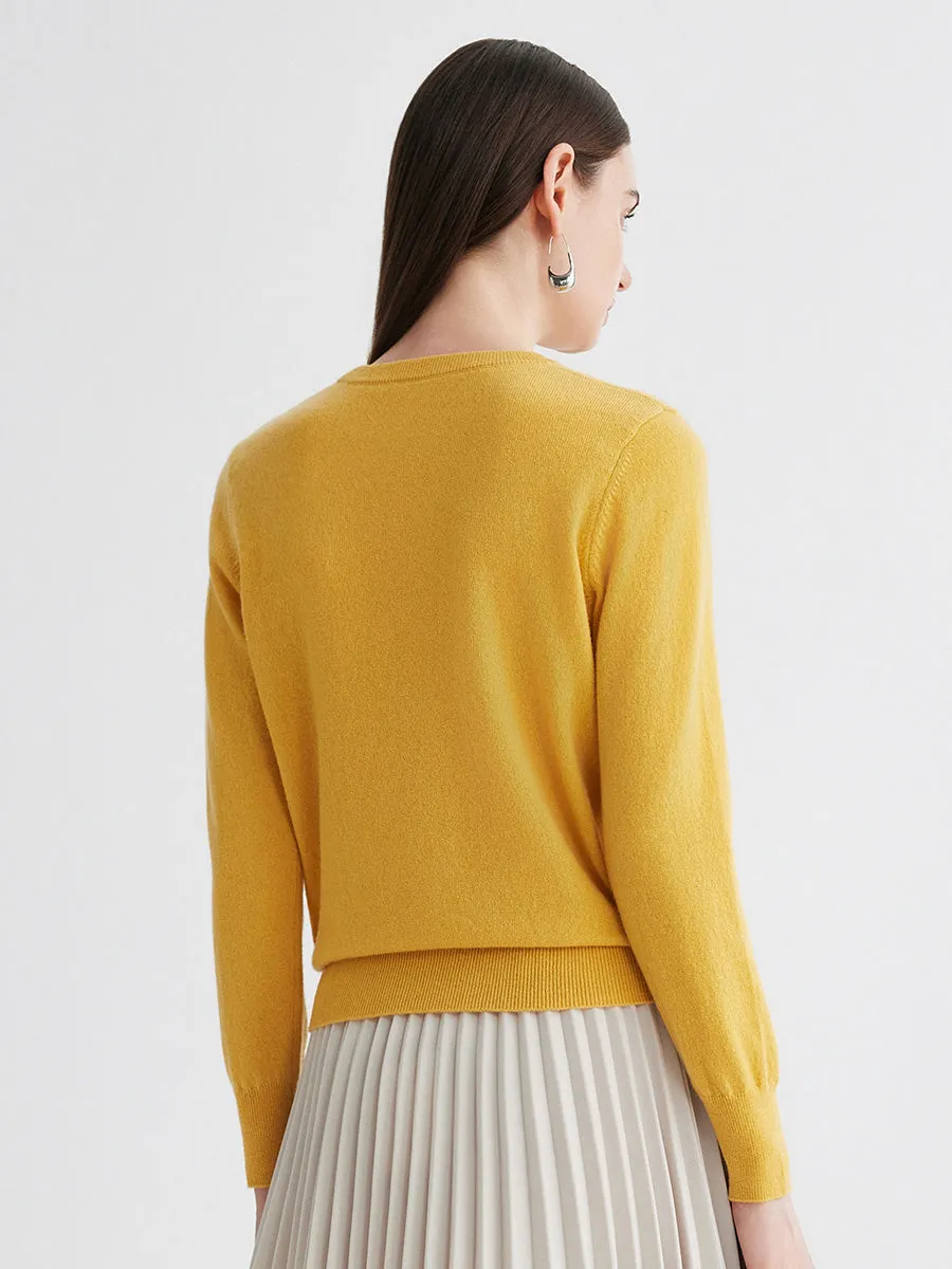 100% Cashmere Women's Round Neck Sweater sold by COMOBOCA product image thumbnail 3