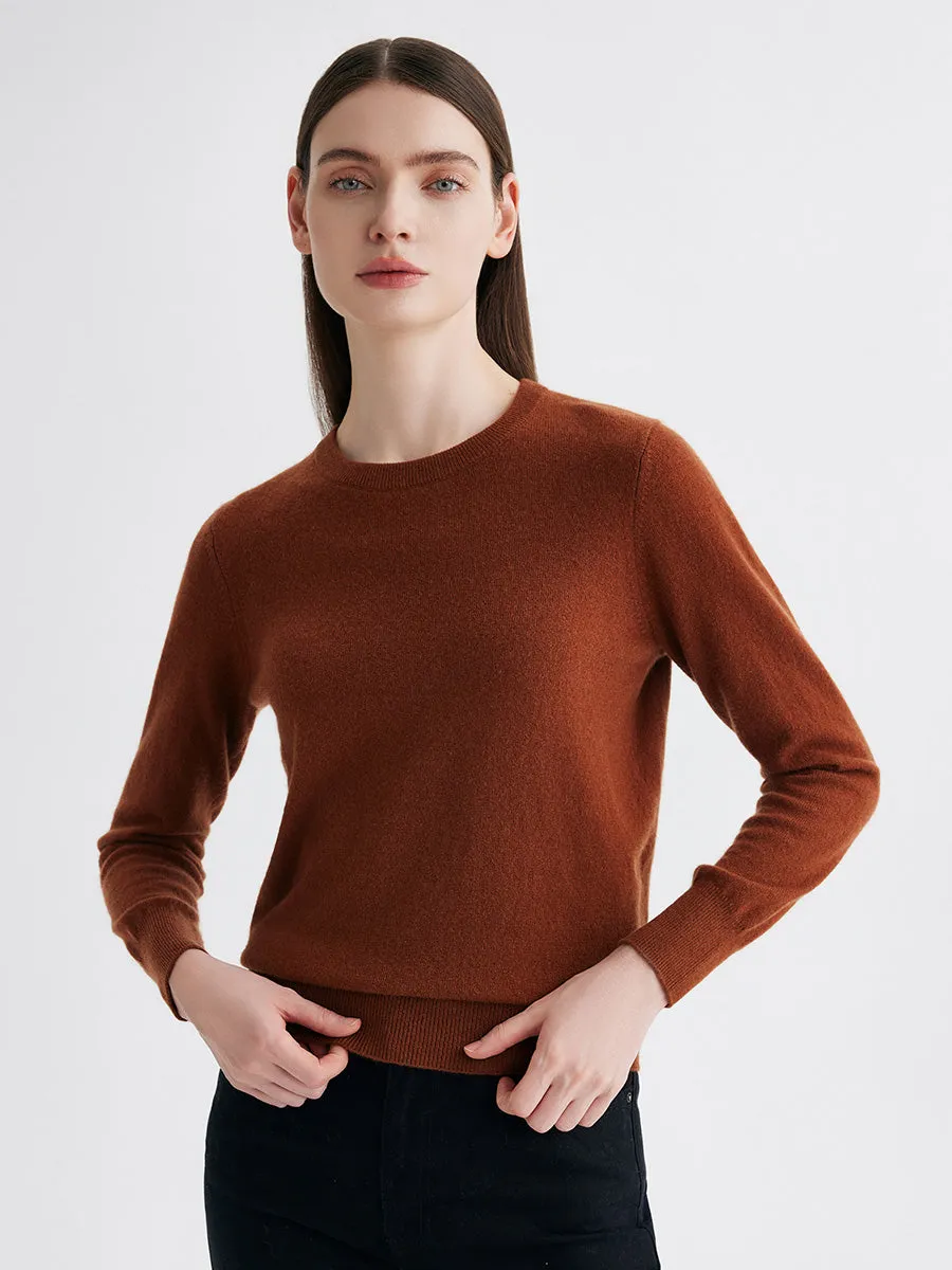 100% Cashmere Women's Round Neck Sweater sold by COMOBOCA product image thumbnail 2