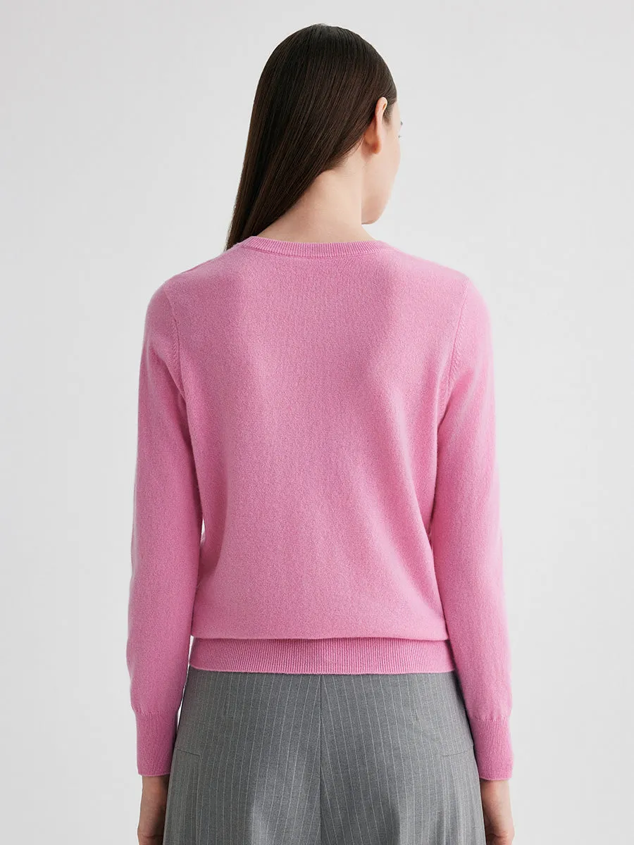 100% Cashmere Women's Round Neck Sweater sold by COMOBOCA product image thumbnail 3