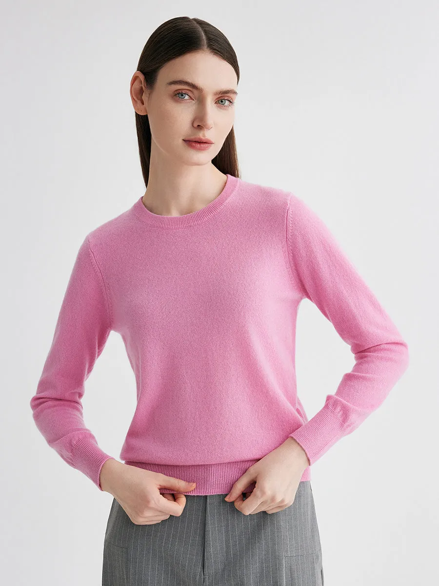100% Cashmere Women's Round Neck Sweater sold by COMOBOCA product image thumbnail 2