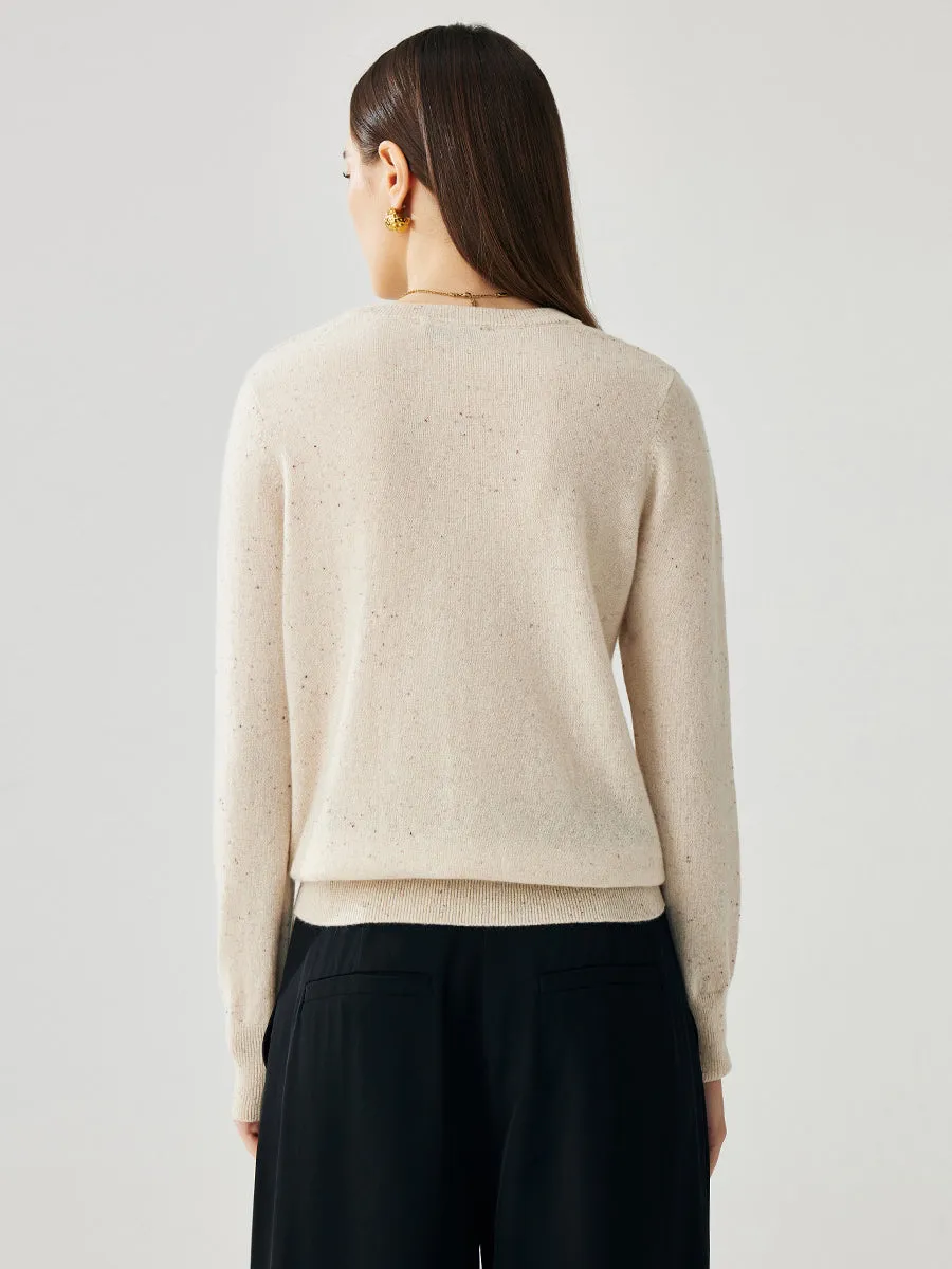 100% Cashmere Women's Round Neck Sweater sold by COMOBOCA product image thumbnail 3