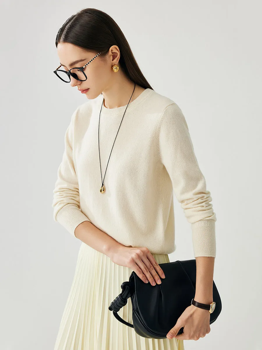 100% Cashmere Women's Round Neck Sweater sold by COMOBOCA product image thumbnail 3