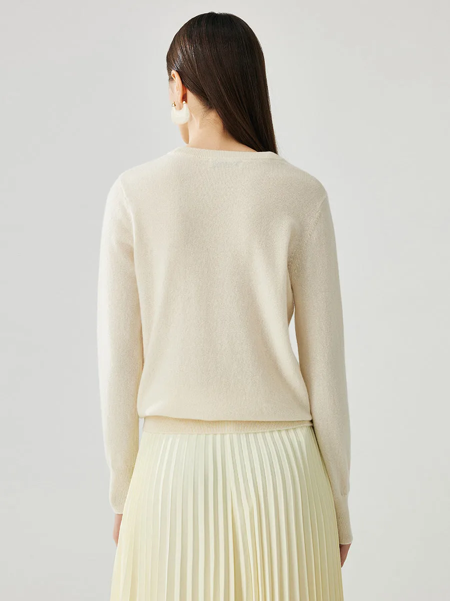 100% Cashmere Women's Round Neck Sweater sold by COMOBOCA product image thumbnail 2