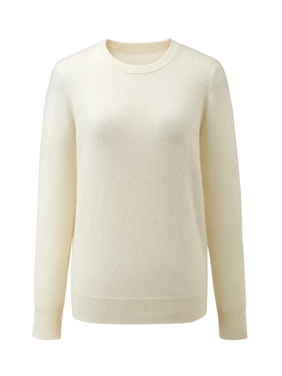100% Cashmere Women's Round Neck Sweater sold by COMOBOCA product image thumbnail 4