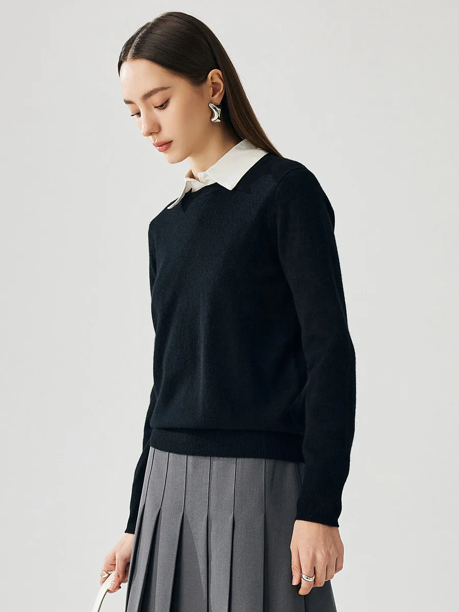 100% Cashmere Women's Round Neck Sweater sold by COMOBOCA product image thumbnail 5