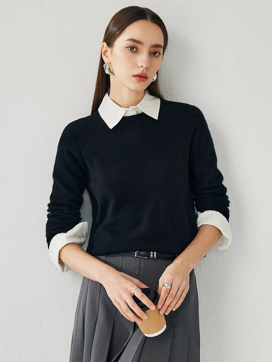 100% Cashmere Women's Round Neck Sweater sold by COMOBOCA product image thumbnail 4