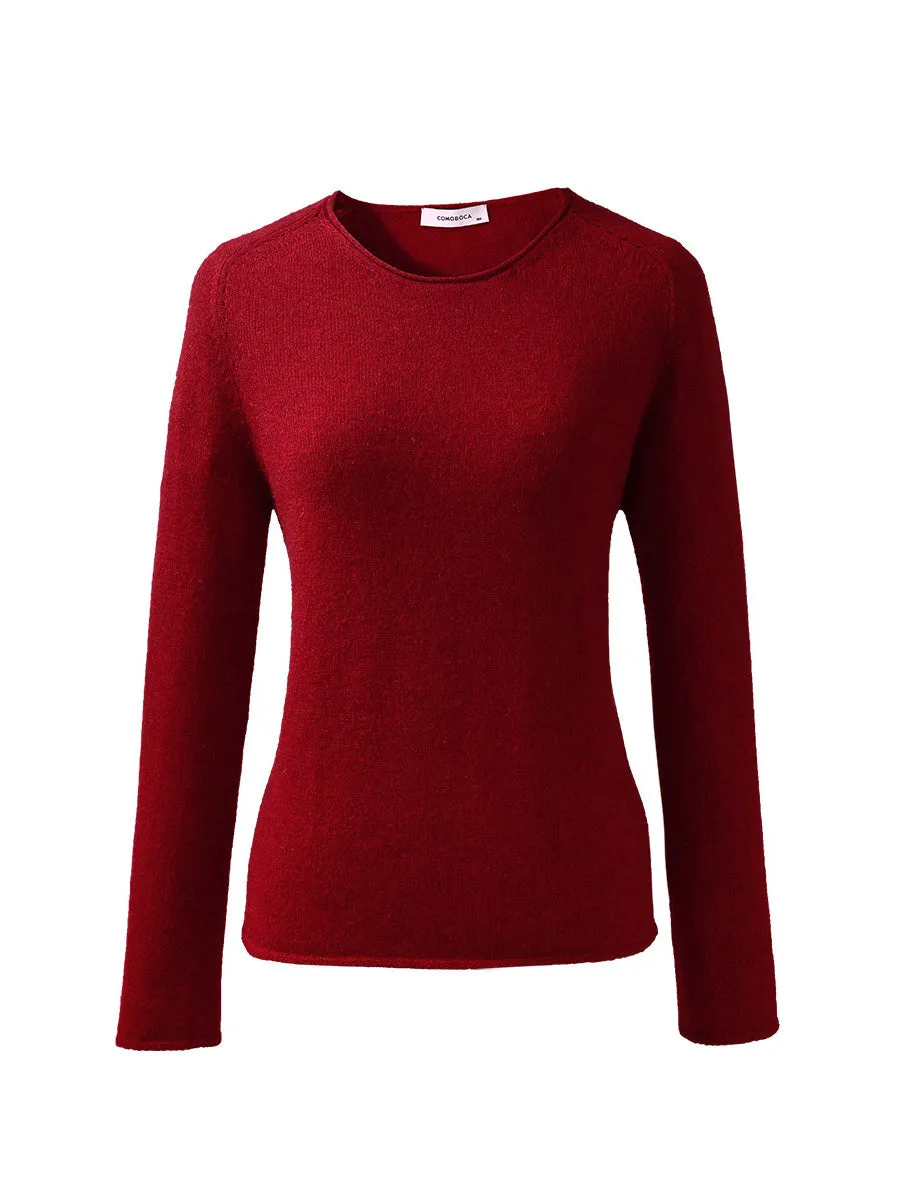 100% Cashmere Women's Loose Knit Sweater sold by COMOBOCA product image thumbnail 3