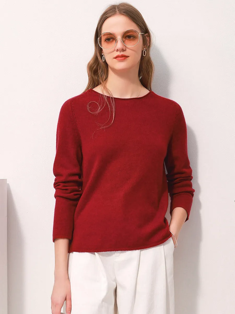 100% Cashmere Women's Loose Knit Sweater sold by COMOBOCA