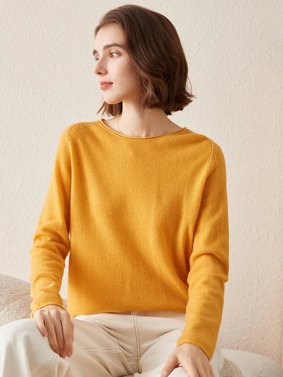 100% Cashmere Women's Loose Knit Sweater sold by COMOBOCA product image thumbnail 5