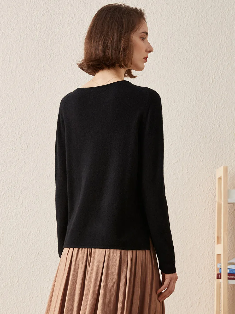100% Cashmere Women's Loose Knit Sweater sold by COMOBOCA product image thumbnail 2