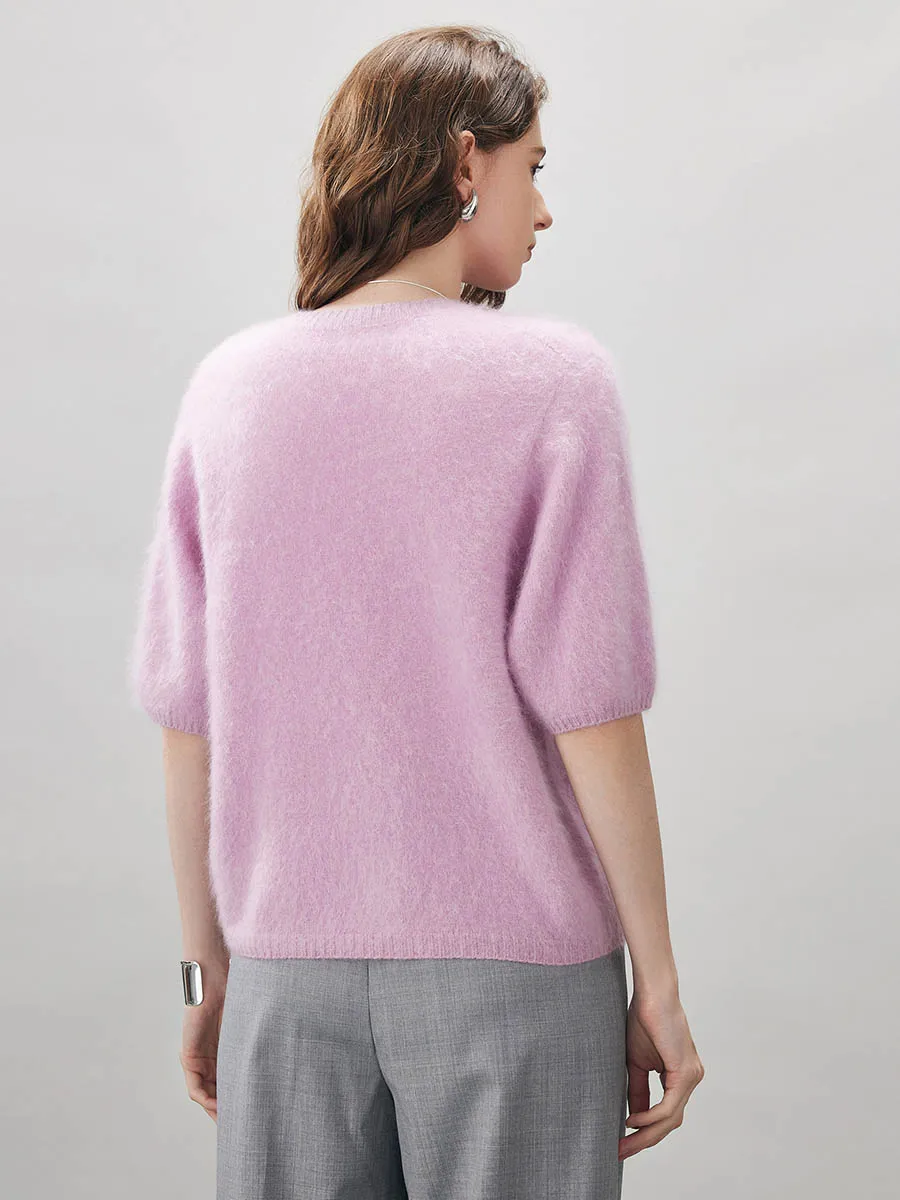 Women's Wool Seamless Brushed Half Sleeve Knit Sweater sold by COMOBOCA product image thumbnail 2