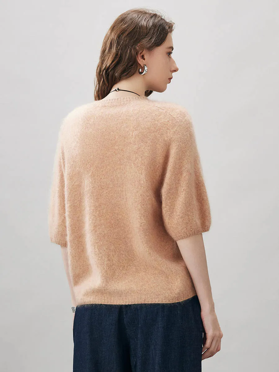 Women's Wool Seamless Brushed Half Sleeve Knit Sweater sold by COMOBOCA product image thumbnail 5