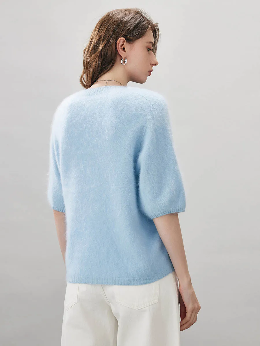 Women's Wool Seamless Brushed Half Sleeve Knit Sweater sold by COMOBOCA product image thumbnail 2