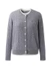 100% Cashmere Women's Cable Knit Button Front Cardigan sold by COMOBOCA