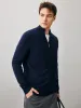 100% Cashmere Men's Full Zip Mock Neck Knit Cardigan sold by COMOBOCA