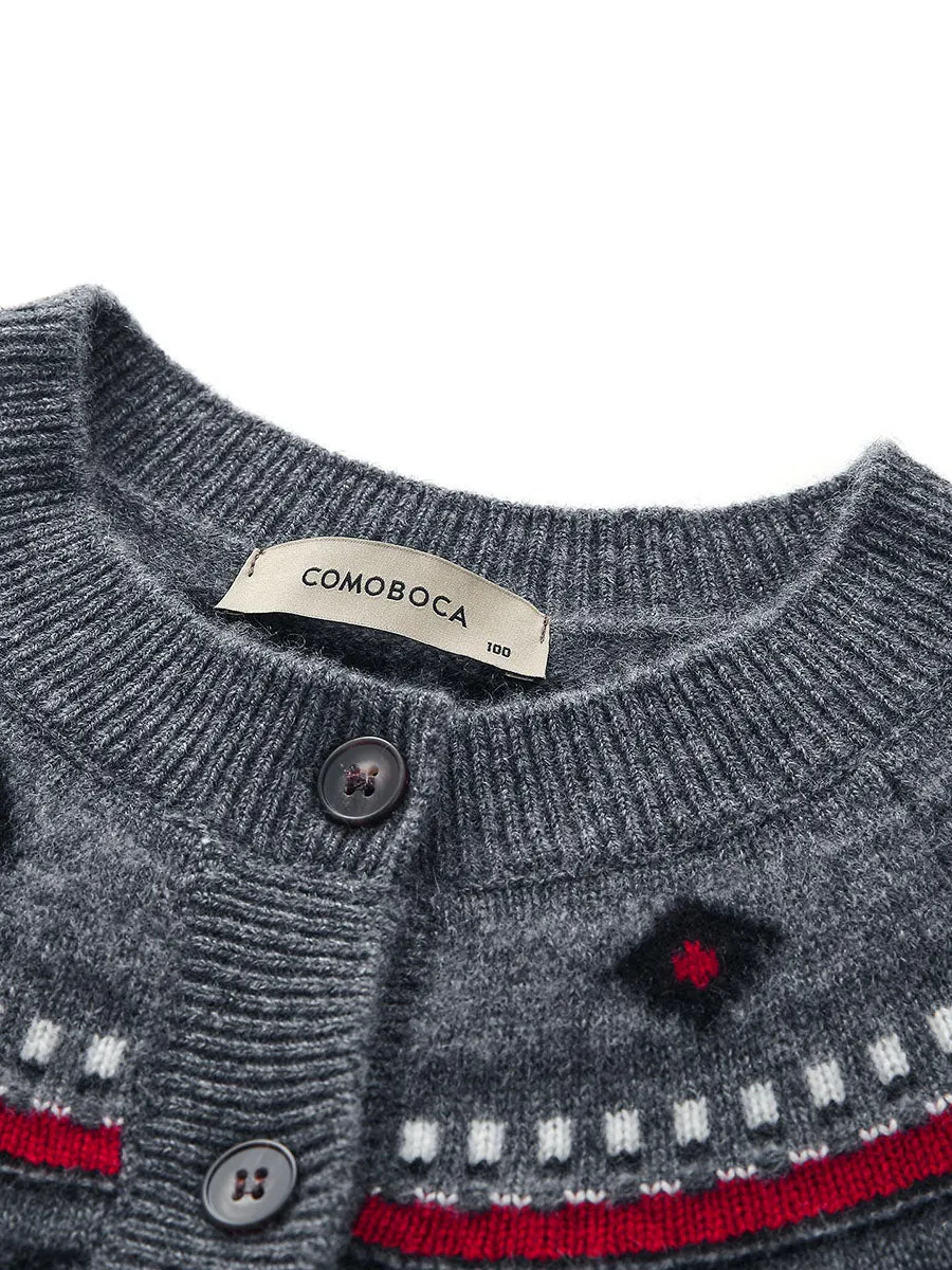 100% Cashmere Women's Fair Isle Button Down Cardigan sold by COMOBOCA product image thumbnail 5