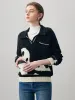 100% Cashmere Women's Panda Pattern Polo Collar Sweater sold by COMOBOCA