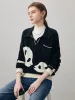 100% Cashmere Women's Panda Pattern Polo Collar Sweater sold by COMOBOCA