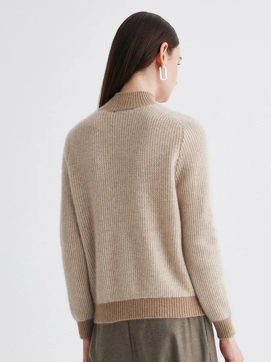 100% Cashmere Women's Mock Neck Knit Sweater sold by COMOBOCA product image thumbnail 4