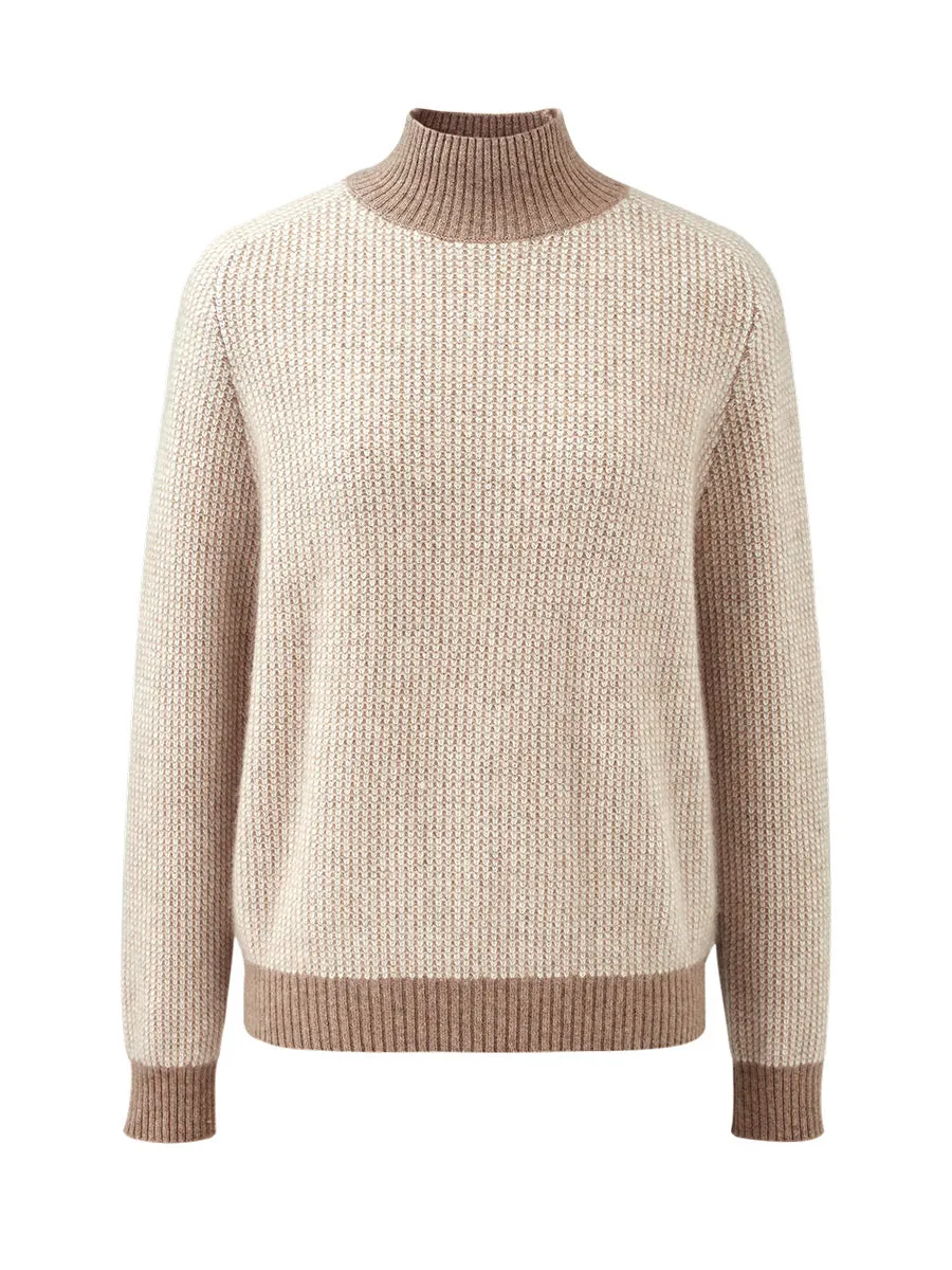 100% Cashmere Women's Mock Neck Knit Sweater sold by COMOBOCA product image thumbnail 5