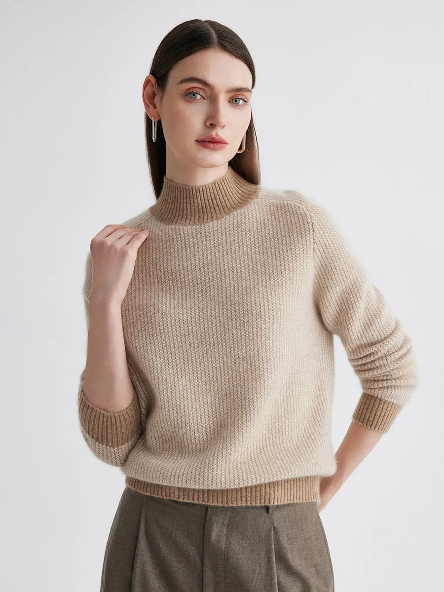 100% Cashmere Women's Mock Neck Knit Sweater sold by COMOBOCA product image thumbnail 3