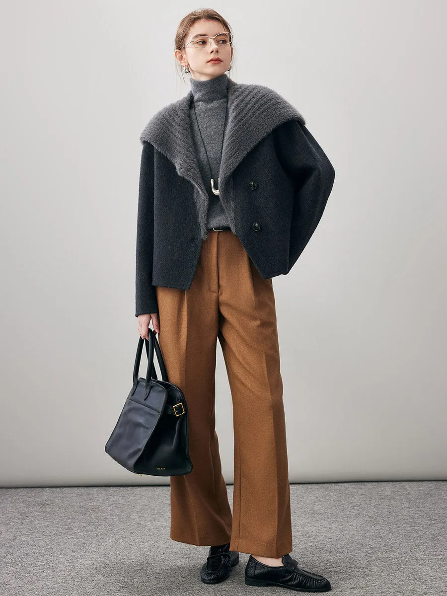 Women's Fuzzy Sailor Collar Button Front Coat sold by COMOBOCA product image thumbnail 2