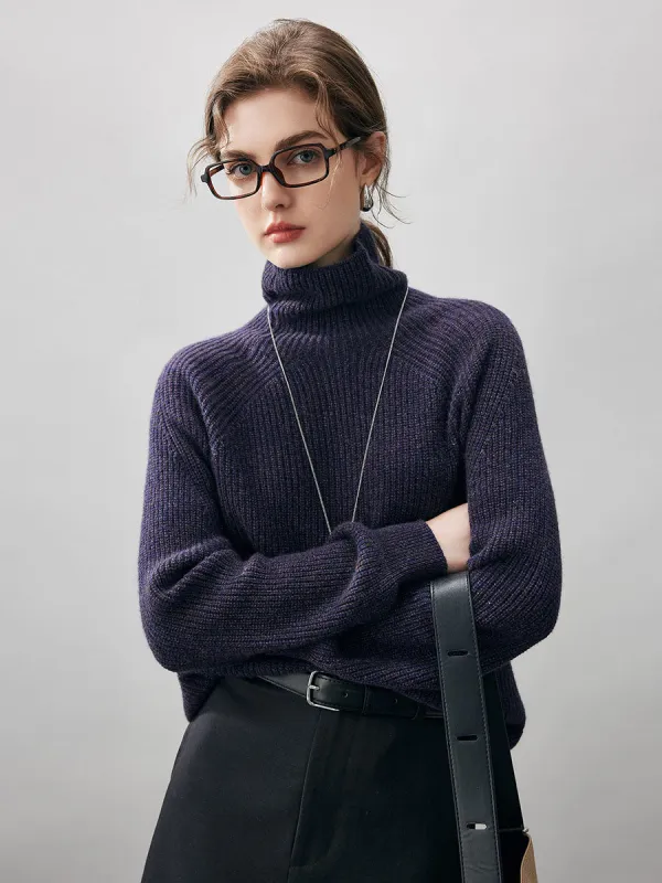 100% Cashmere Women's Ribbed Turtleneck Sweater sold by COMOBOCA