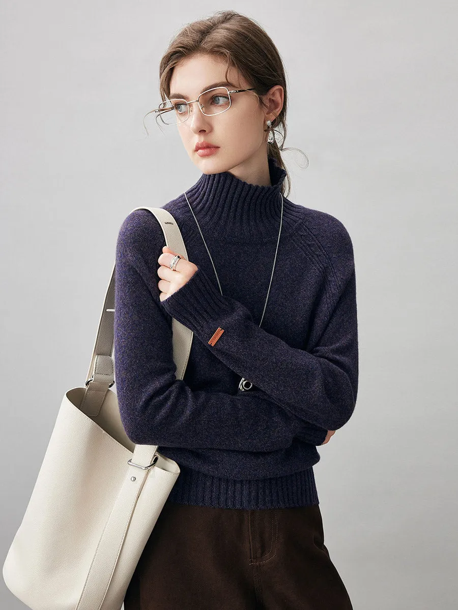 100% Cashmere Women's Ribbed Turtleneck Sweater sold by COMOBOCA product image thumbnail 5