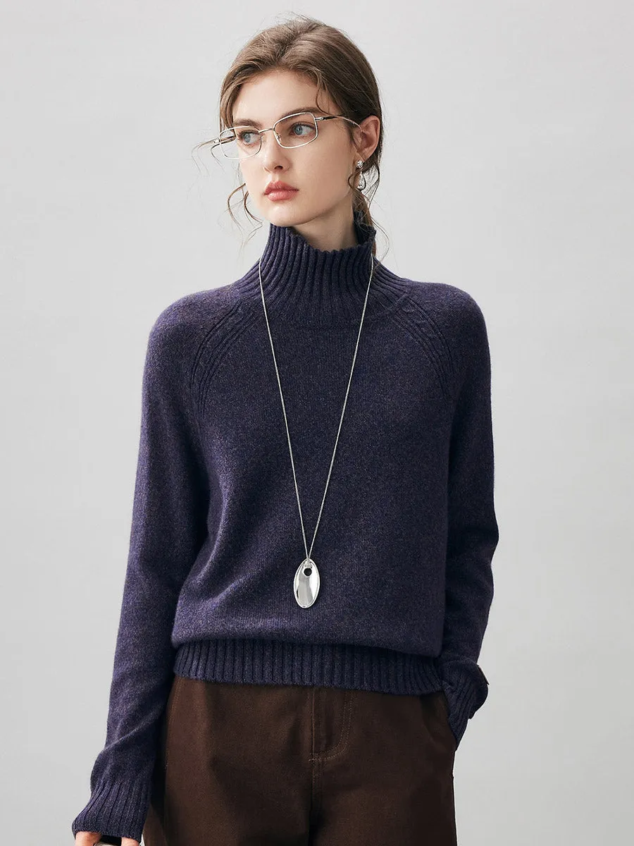 100% Cashmere Women's Ribbed Turtleneck Sweater sold by COMOBOCA