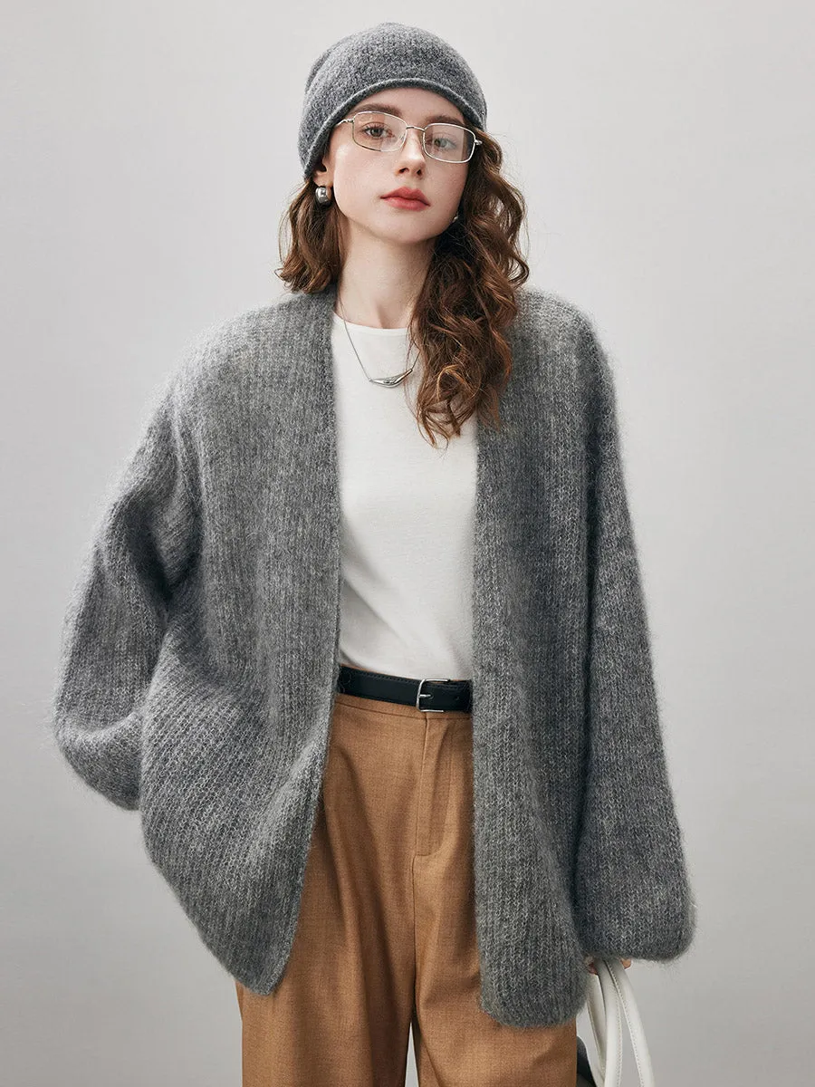 Women's Mohair Fluffy Open Front Cardigan sold by COMOBOCA product image thumbnail 2